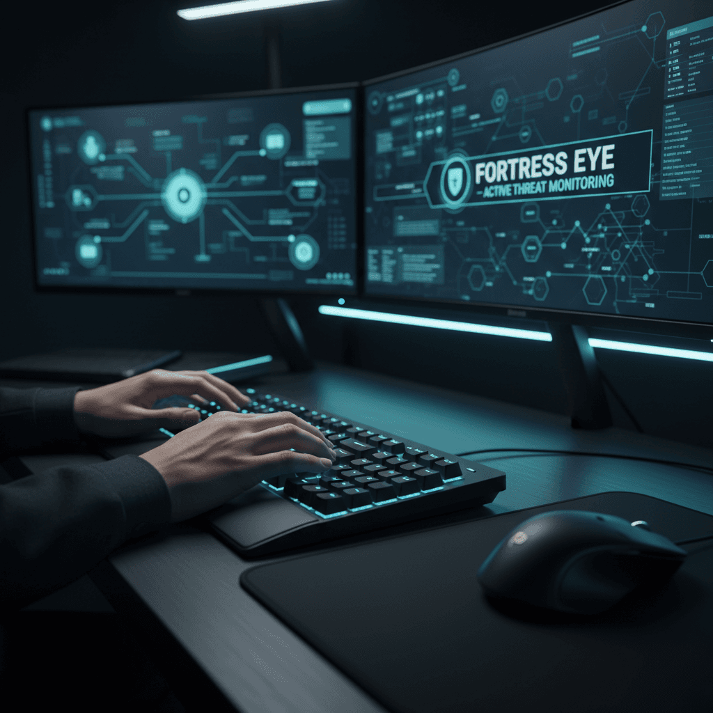 Cybersecurity analyst working in a secure operations center